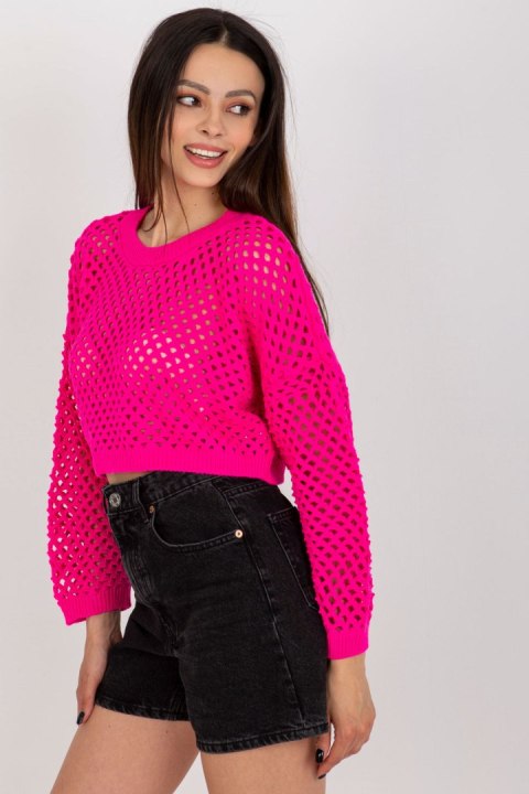 Sweter Damski Model BA-SW-9008.35P Fluo Pink - Badu Sweter Damski Model BA-SW-9008.35P Fluo Pink - Badu