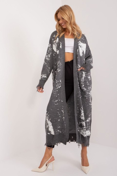 Sweter Kardigan Model BA-SW-14105.27 Dark Grey - Badu Sweter Kardigan Model BA-SW-14105.27 Dark Grey - Badu