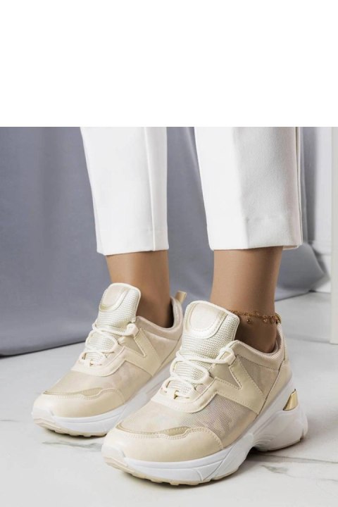 Beżowe sneakersy z metalicznymi wstawkami Ruais - Solea Beżowe sneakersy z metalicznymi wstawkami Ruais - Solea