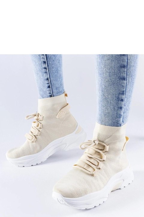 Beżowe wysokie sneakersy Vigatto - Solea Beżowe wysokie sneakersy Vigatto - Solea