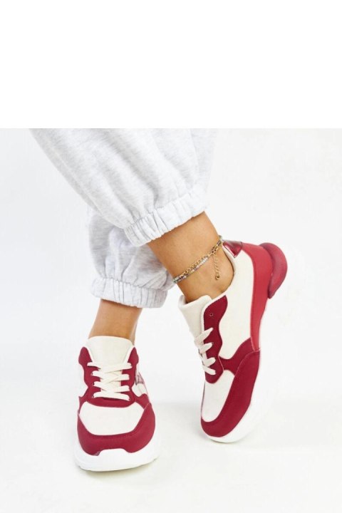 Beżowo-czerwone sneakersy na platformie Nereida - Solea Beżowo-czerwone sneakersy na platformie Nereida - Solea