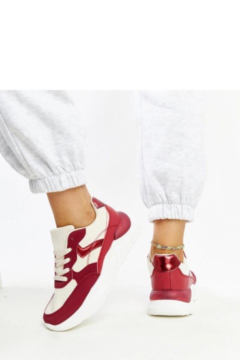Beżowo-czerwone sneakersy na platformie Nereida - Solea Beżowo-czerwone sneakersy na platformie Nereida - Solea