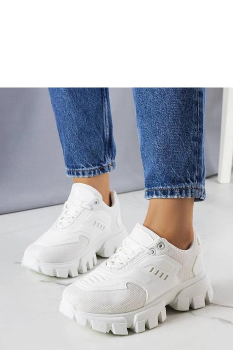 Białe sneakersy na masywnej podeszwie Inez - Solea Białe sneakersy na masywnej podeszwie Inez - Solea