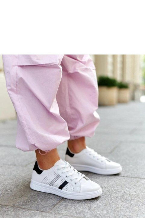 Biało-czarne sneakersy eko skóra Berdine - Solea Biało-czarne sneakersy eko skóra Berdine - Solea