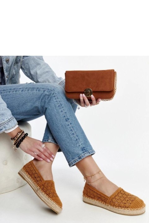 Brązowe koronkowe espadryle na platformie Samra - Solea Brązowe koronkowe espadryle na platformie Samra - Solea