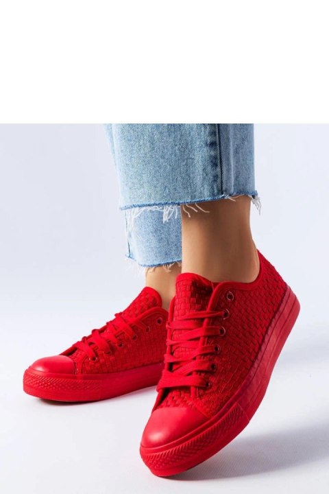 Czerwone trampki z tkaniny plecionej Thibodeau - Solea Czerwone trampki z tkaniny plecionej Thibodeau - Solea