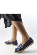 Granatowe ażurowe espadryle Lamarre - Solea
