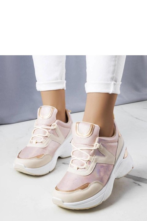Różowe sneakersy z metalicznymi wstawkami Ruais - Solea Różowe sneakersy z metalicznymi wstawkami Ruais - Solea