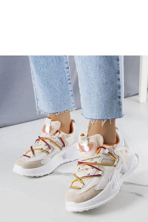 Beżowe sneakersy z łączonych materiałów Traci - Solea Beżowe sneakersy z łączonych materiałów Traci - Solea
