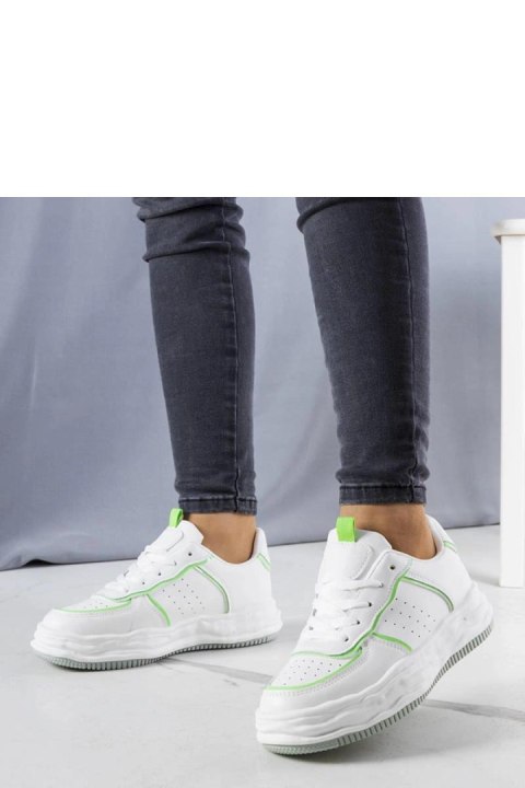 Białe sneakersy z zielonymi wstawkami Nettie - Solea Białe sneakersy z zielonymi wstawkami Nettie - Solea