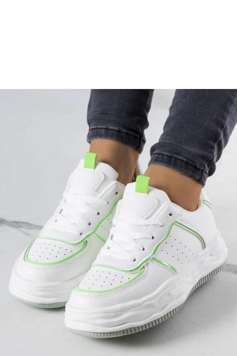 Białe sneakersy z zielonymi wstawkami Nettie - Solea Białe sneakersy z zielonymi wstawkami Nettie - Solea