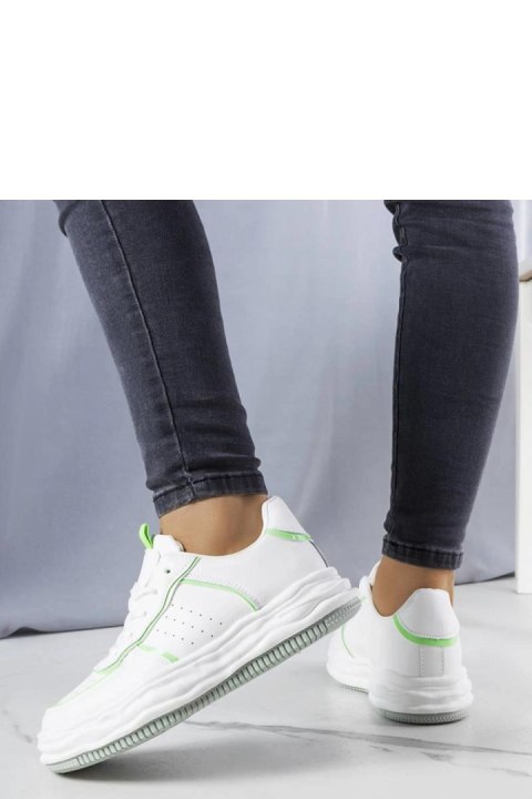 Białe sneakersy z zielonymi wstawkami Nettie - Solea Białe sneakersy z zielonymi wstawkami Nettie - Solea