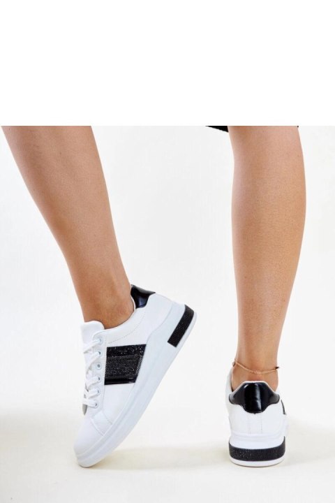 Biało-czarne sneakersy z cyrkoniami Giulia - Solea Biało-czarne sneakersy z cyrkoniami Giulia - Solea