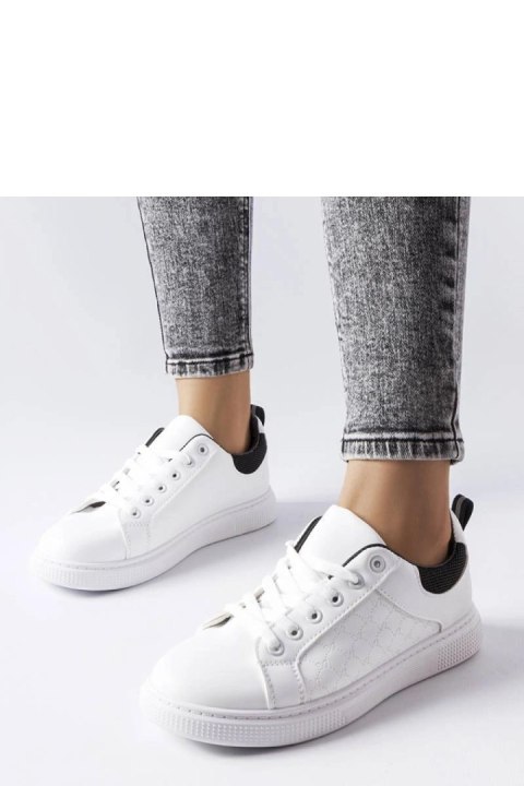 Biało-czarne sneakersy z tłoczeniem Dreux - Solea Biało-czarne sneakersy z tłoczeniem Dreux - Solea