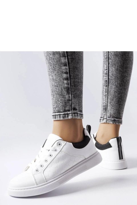 Biało-czarne sneakersy z tłoczeniem Dreux - Solea Biało-czarne sneakersy z tłoczeniem Dreux - Solea