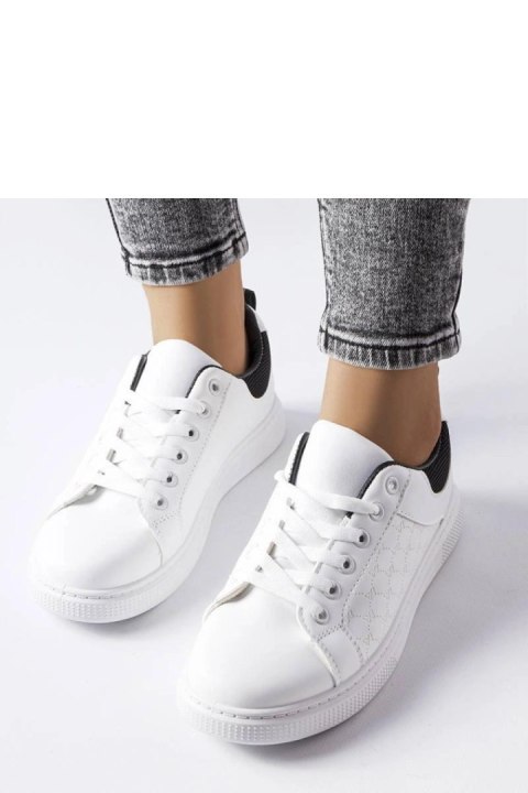Biało-czarne sneakersy z tłoczeniem Dreux - Solea Biało-czarne sneakersy z tłoczeniem Dreux - Solea