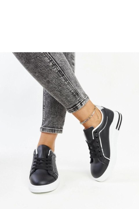 Czarne sneakersy ażurowe z brokatem Zorka - Solea Czarne sneakersy ażurowe z brokatem Zorka - Solea