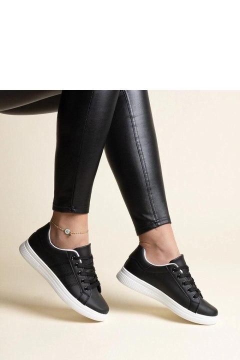 Czarne sneakersy eko skóra Cathleen - Solea Czarne sneakersy eko skóra Cathleen - Solea