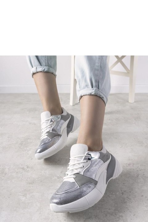 Srebrne sneakersy na wysokiej podeszwie Rude - Solea Srebrne sneakersy na wysokiej podeszwie Rude - Solea