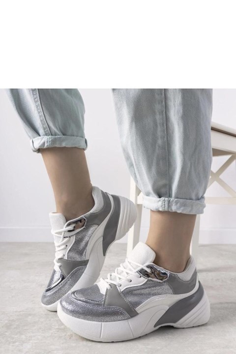 Srebrne sneakersy na wysokiej podeszwie Rude - Solea Srebrne sneakersy na wysokiej podeszwie Rude - Solea