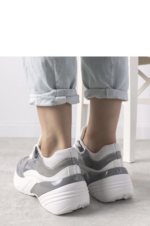 Srebrne sneakersy na wysokiej podeszwie Rude - Solea Srebrne sneakersy na wysokiej podeszwie Rude - Solea