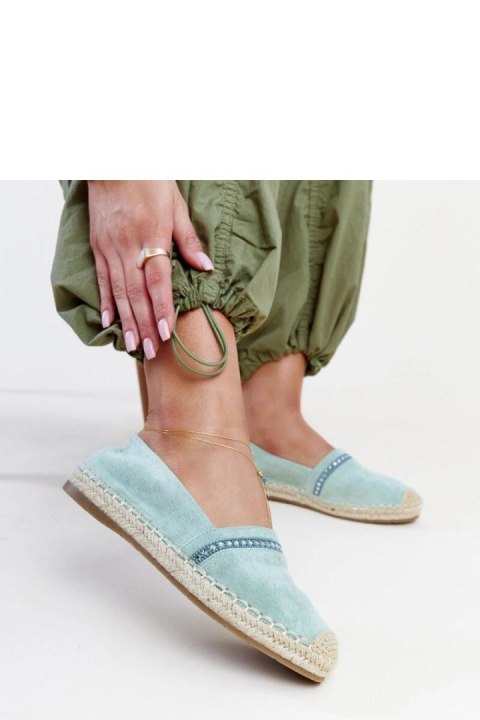 Zielone espadryle z cyrkoniami Abia - Solea Zielone espadryle z cyrkoniami Abia - Solea
