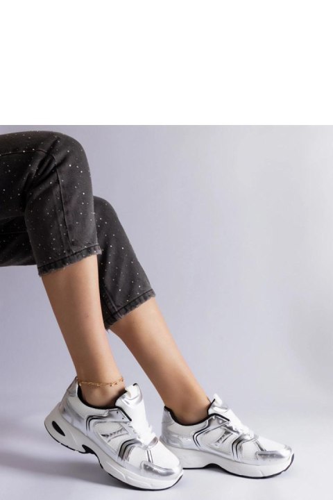 Biało-srebrne sneakersy sportowe Ena - Solea Biało-srebrne sneakersy sportowe Ena - Solea