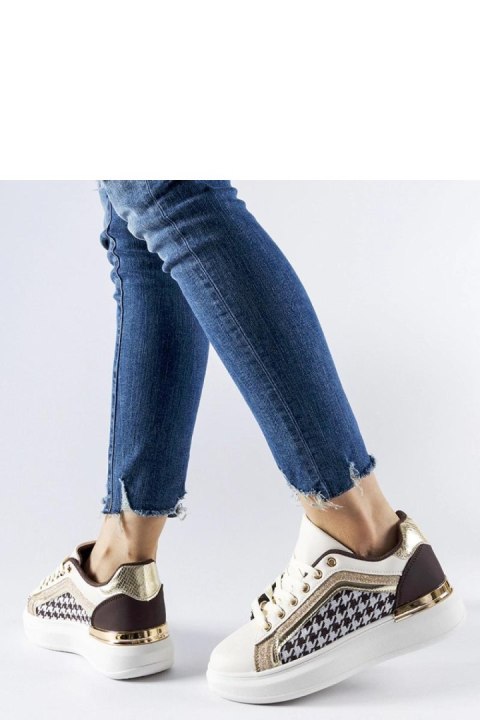 Brązowo-beżowe sneakersy z brokatem Briercliff - Solea Brązowo-beżowe sneakersy z brokatem Briercliff - Solea