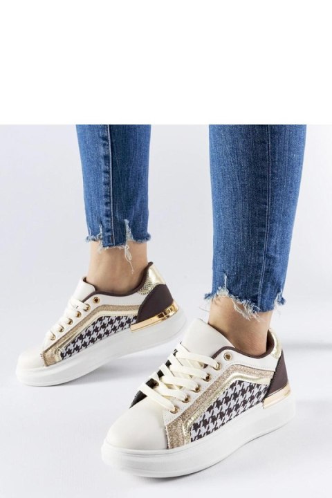 Brązowo-beżowe sneakersy z brokatem Briercliff - Solea Brązowo-beżowe sneakersy z brokatem Briercliff - Solea