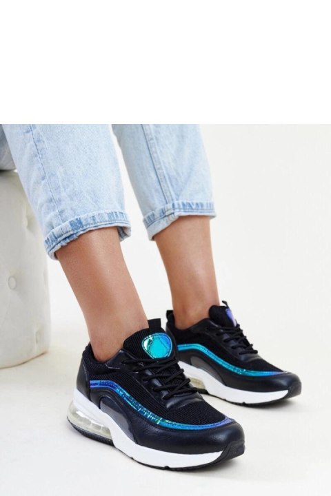 Czarne sneakersy z hologramem Jelka - Solea Czarne sneakersy z hologramem Jelka - Solea