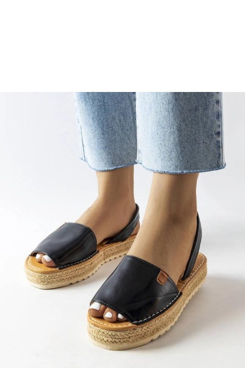 Czarne espadryle na platformie Sadbera - Solea Czarne espadryle na platformie Sadbera - Solea