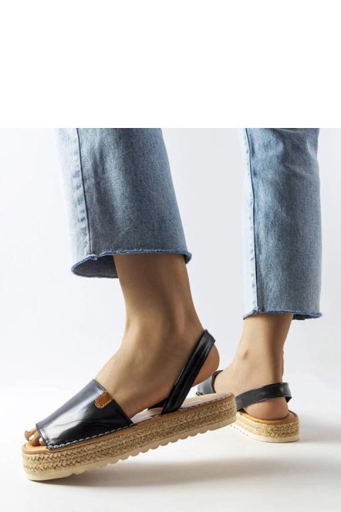Czarne espadryle na platformie Sadbera - Solea Czarne espadryle na platformie Sadbera - Solea