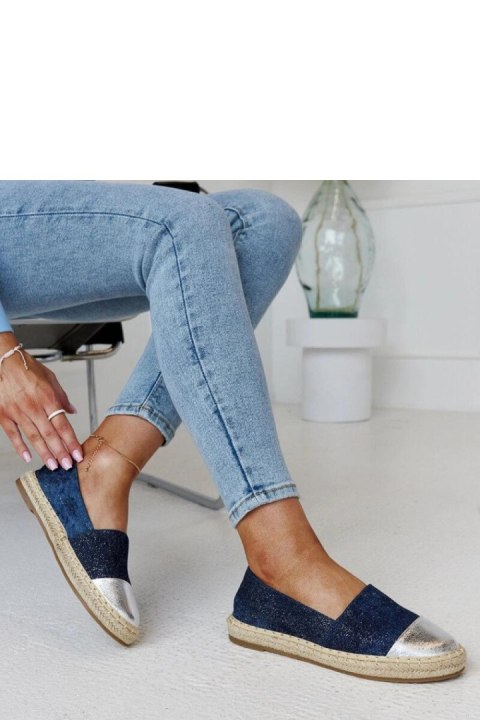 Granatowo-srebrne błyszczące espadryle Surana - Solea Granatowo-srebrne błyszczące espadryle Surana - Solea