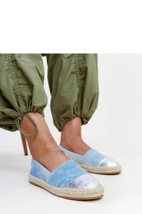 Niebiesko-srebrne błyszczące espadryle Surana - Solea Niebiesko-srebrne błyszczące espadryle Surana - Solea