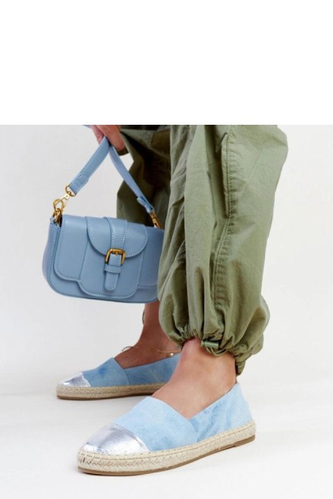 Niebiesko-srebrne błyszczące espadryle Surana - Solea Niebiesko-srebrne błyszczące espadryle Surana - Solea