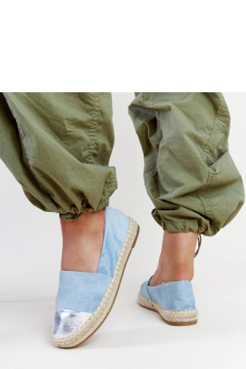 Niebiesko-srebrne błyszczące espadryle Surana - Solea Niebiesko-srebrne błyszczące espadryle Surana - Solea