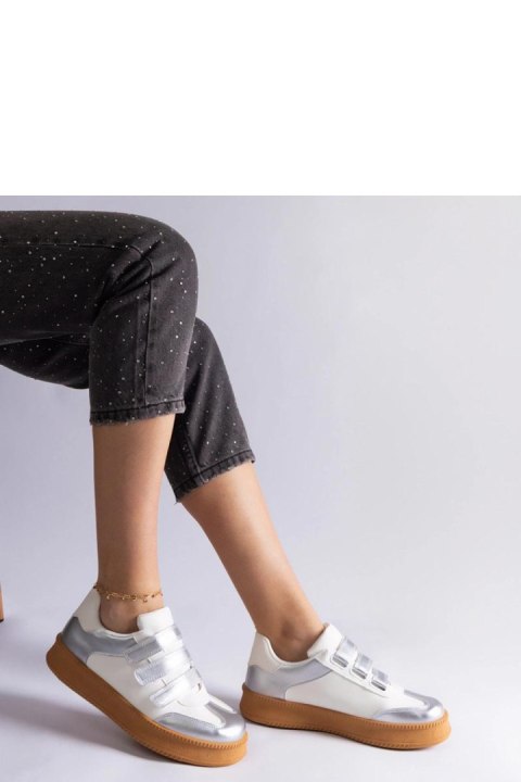 Srebrne sneakersy zapinane na rzepy Mena - Solea Srebrne sneakersy zapinane na rzepy Mena - Solea