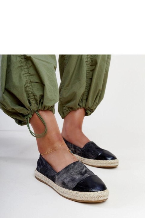 Czarne błyszczące espadryle Surana - Solea Czarne błyszczące espadryle Surana - Solea
