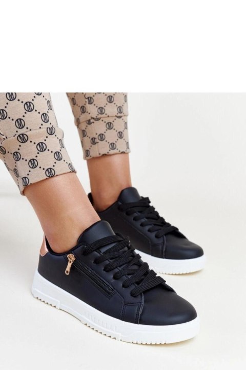 Czarne sneakersy z suwakiem na boku Shanna - Solea Czarne sneakersy z suwakiem na boku Shanna - Solea