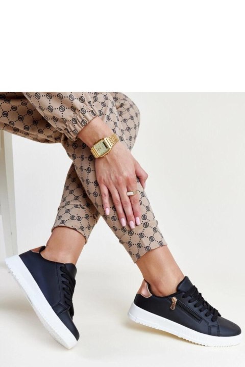 Czarne sneakersy z suwakiem na boku Shanna - Solea Czarne sneakersy z suwakiem na boku Shanna - Solea