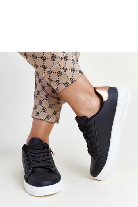 Czarne sneakersy z suwakiem na boku Shanna - Solea Czarne sneakersy z suwakiem na boku Shanna - Solea