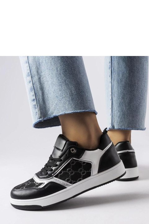 Czarne sneakersy zdobione monogramem Isidora - Solea Czarne sneakersy zdobione monogramem Isidora - Solea