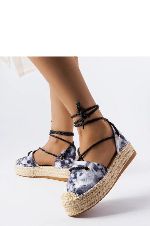Czarne wiązane espadryle na platformie Duffet - Solea Czarne wiązane espadryle na platformie Duffet - Solea