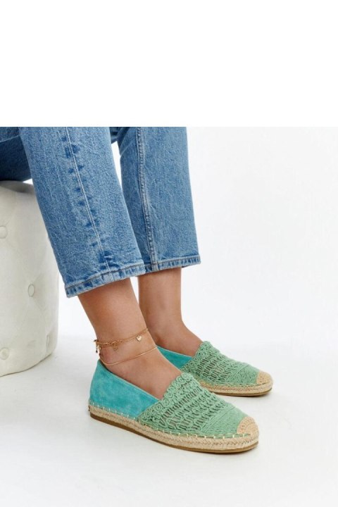Miętowe ażurowe espadryle Gordana - Solea Miętowe ażurowe espadryle Gordana - Solea