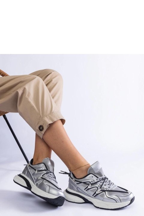 Srebrne damskie sneakersy na masywnej podeszwie Colunga - Solea Srebrne damskie sneakersy na masywnej podeszwie Colunga - Solea