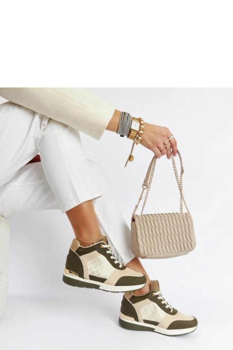 Zielone sneakersy na koturnie Chestnut - Solea Zielone sneakersy na koturnie Chestnut - Solea
