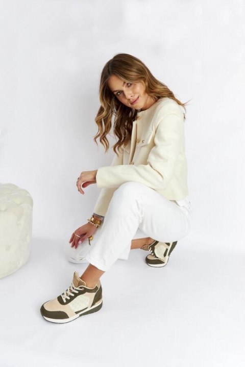 Zielone sneakersy na koturnie Chestnut - Solea Zielone sneakersy na koturnie Chestnut - Solea