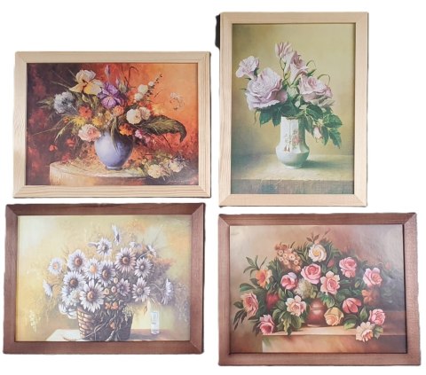 Obraz w drewnianej ramie 18/24 - kwiaty Obraz w drewnianej ramie 18/24 - kwiaty