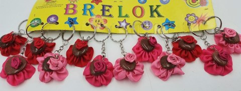 Brelok 12szt. kwiat z sercem | KB511 Brelok 12szt. kwiat z sercem | KB511