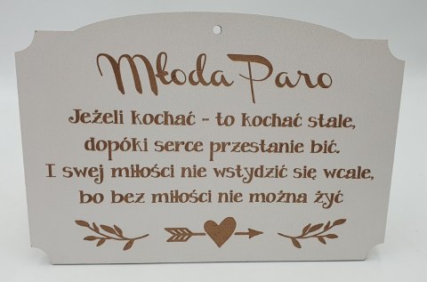 Deska życzenia 19 x 13 cm. / ŚLUB 7015 Deska życzenia 19 x 13 cm. / ŚLUB 7015